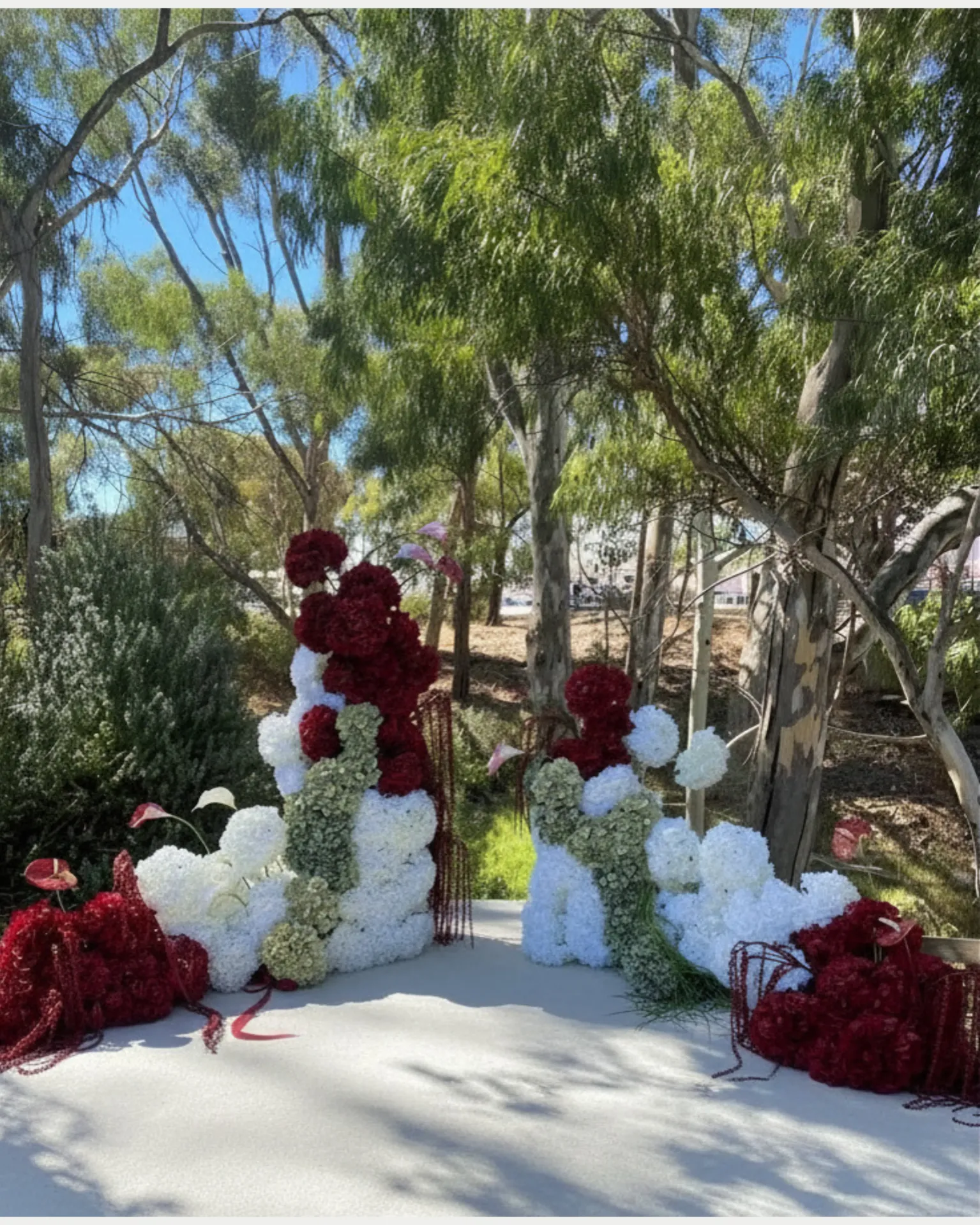 Burgundy Statement Floral Installation