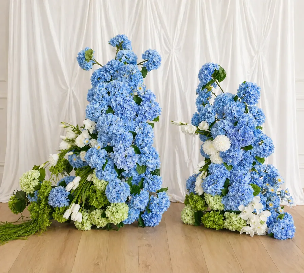 Statement Blue Pillar Pair