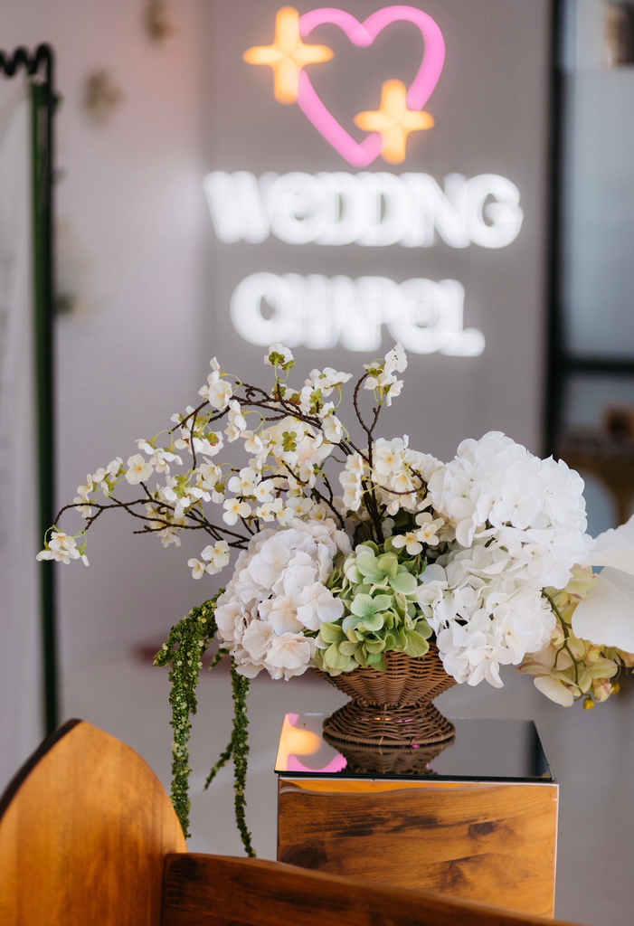 Medium Faux Floral Arrangements-Wicker