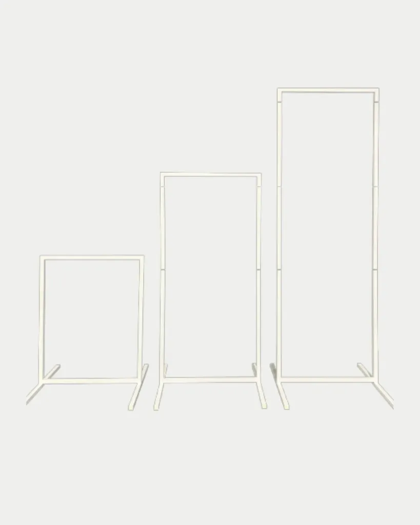 White Metal Stand 65cm x 90cm