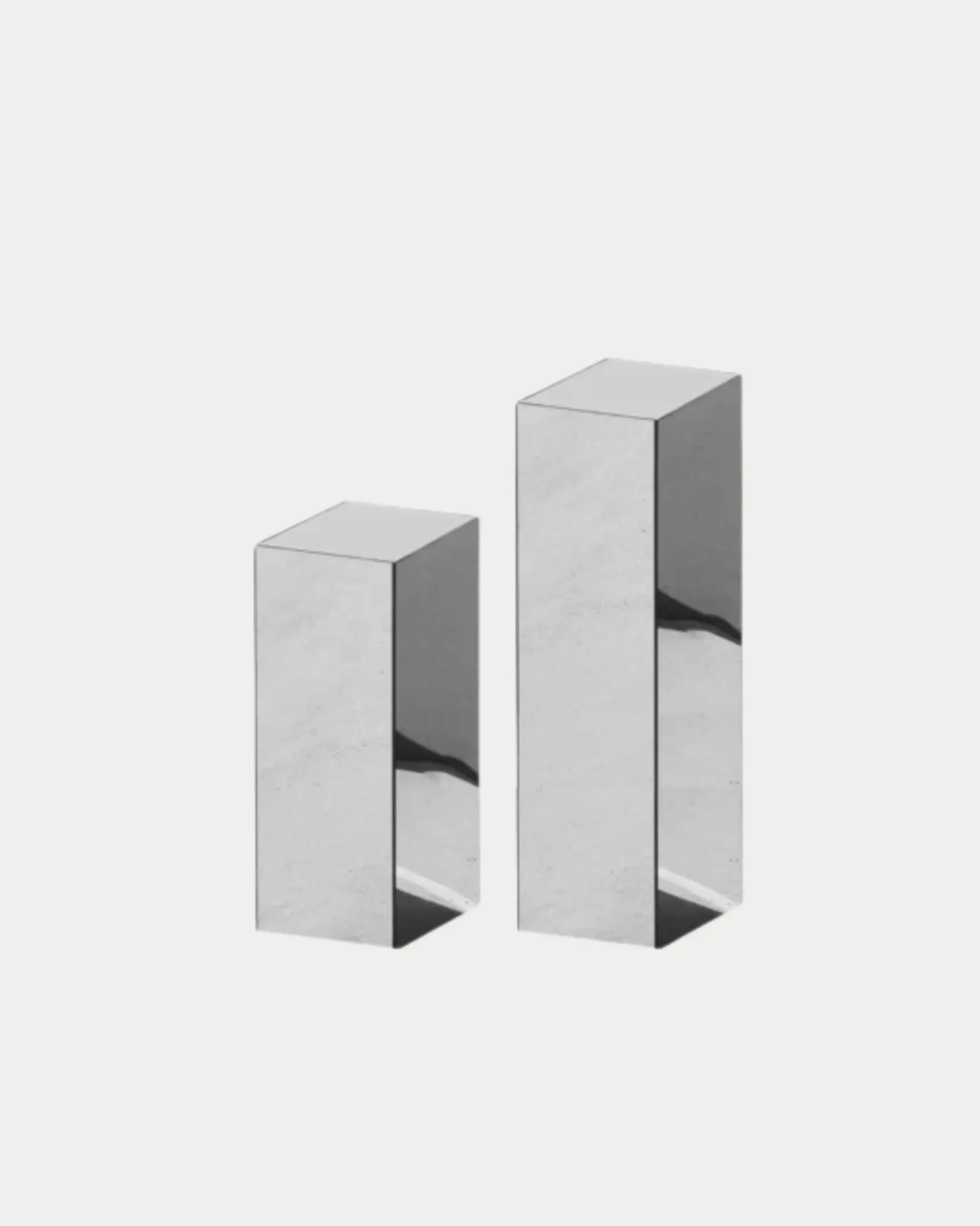 Mirrored Chrome Plinths